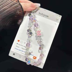 Rich Diamond Ball Crystal Mobile Phone Chain(Purple)