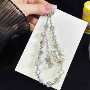 Three-Dimensional Butterfly Tassel Bead Crystal Bracelet(Purple)