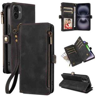 For iPhone 16 Plus Fantasy Multifunctional Zipper Wallet Leather Phone Case(black)