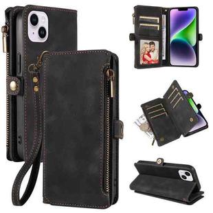 For iPhone 14 Fantasy Multifunctional Zipper Wallet Leather Phone Case(black)