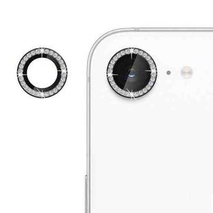 For iPhone 16e Klebol Individual Camera Lens Diamond Ring Protector(Black)