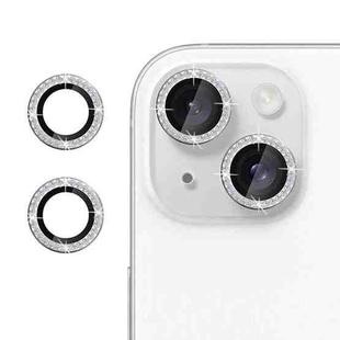 For iPhone 13 Klebol Individual Camera Lens Diamond Ring Protector(Silver)