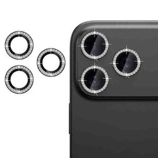 For iPhone 17 Pro Kalebol Individual Camera Lens Diamond Ring Protector(Black)