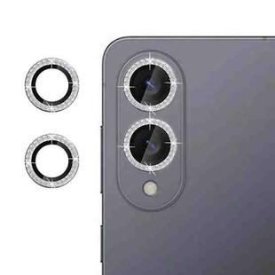 For Samsung Galaxy S25 Edge 5G Klebol Individual Camera Lens Diamond Ring Protector(Silver)