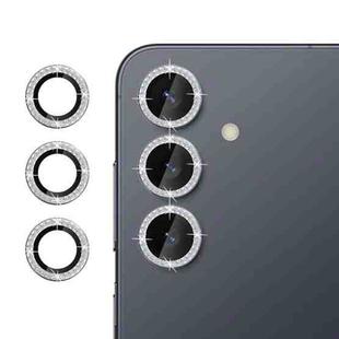 For Samsung Galaxy S25 5G Klebol Individual Camera Lens Diamond Ring Protector(Silver)