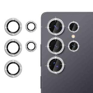 For Samsung Galaxy S25 Ultra 5G Klebol Individual Camera Lens Diamond Ring Protector(Silver)