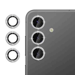 For Samsung Galaxy S24 5G Klebol Individual Camera Lens Diamond Ring Protector(Silver)