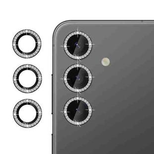 For Samsung Galaxy S23 FE 5G Klebol Individual Camera Lens Diamond Ring Protector(Black)
