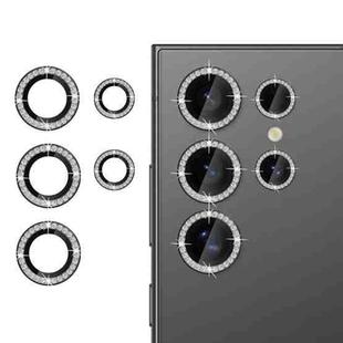 For Samsung Galaxy S22 Ultra 5G Klebol Individual Camera Lens Diamond Ring Protector(Black)