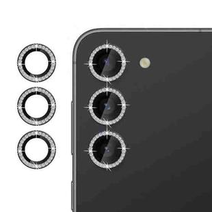 For Samsung Galaxy S23+ 5G Klebol Individual Camera Lens Diamond Ring Protector(Black)