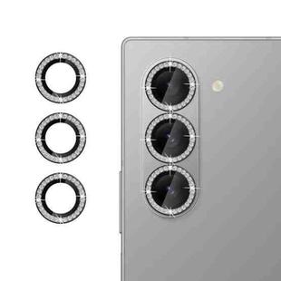 For Samsung Galaxy Z Fold7 5G Kalebol Individual Camera Lens Diamond Ring Protector(Black)