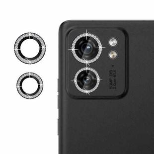 For Motorola Edge 40 5G Klebol Individual Camera Lens Diamond Ring Protector(Black)