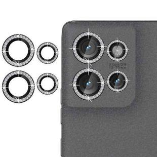 For Motorola Edge 50 5G Klebol Individual Camera Lens Diamond Ring Protector(Black)