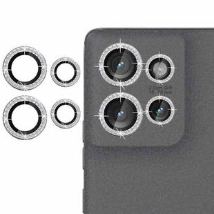For Motorola Edge 50 5G Klebol Individual Camera Lens Diamond Ring Protector(Silver)
