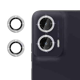 For Motorola Moto G35 5G Klebol Individual Camera Lens Diamond Ring Protector(Silver)