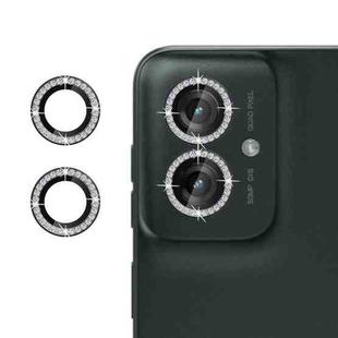 For Motorola Moto G55 5G Klebol Individual Camera Lens Diamond Ring Protector(Black)