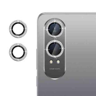 For OnePlus Nord CE4 Lite 5G Klebol Individual Camera Lens Diamond Ring Protector(Silver)