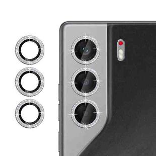 For Tecno Camon 40 Klebol Individual Camera Lens Diamond Ring Protector(Silver)