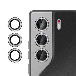 For Tecno Camon 40 Pro 4G Klebol Individual Camera Lens Diamond Ring Protector(Black)