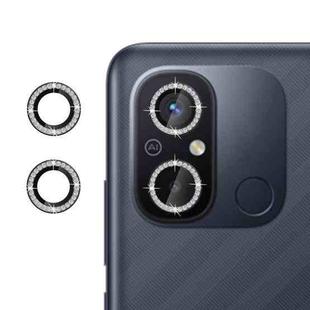 For Redmi 12C 4G Klebol Individual Camera Lens Diamond Ring Protector(Black)