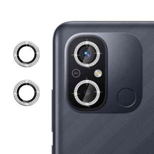 For Redmi 12C 4G Klebol Individual Camera Lens Diamond Ring Protector(Silver)