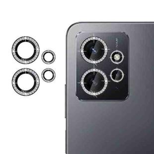 For Redmi Note 12 4G Klebol Individual Camera Lens Diamond Ring Protector(Black)