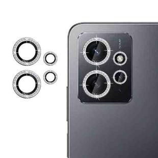 For Redmi Note 12 4G Klebol Individual Camera Lens Diamond Ring Protector(Silver)