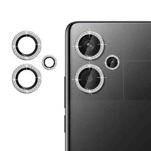 For Redmi Note 13 Pro+ 5G Klebol Individual Camera Lens Diamond Ring Protector(Silver)