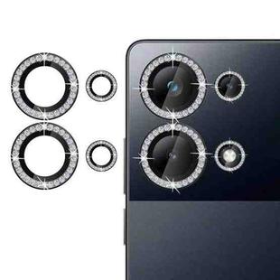 For Xiaomi Poco M6 Pro Klebol Individual Camera Lens Diamond Ring Protector(Black)