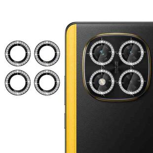 For Xiaomi Poco X7 Klebol Individual Camera Lens Diamond Ring Protector(Black)