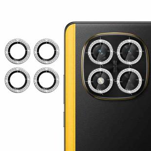 For Xiaomi Poco X7 Klebol Individual Camera Lens Diamond Ring Protector(Silver)
