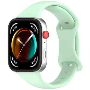 For Huawei Watch Fit 4 Slim Butterfly Buckle Silicone Watch Band(Mint Green)