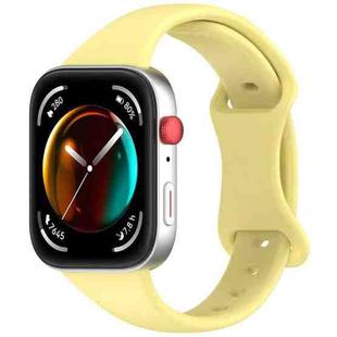 For Huawei Watch Fit 4 Slim Butterfly Buckle Silicone Watch Band(Yellow)