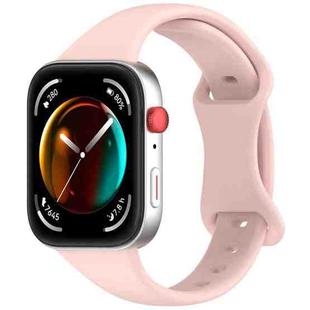 For Huawei Watch Fit 4 Slim Butterfly Buckle Silicone Watch Band(Light Pink Orange)