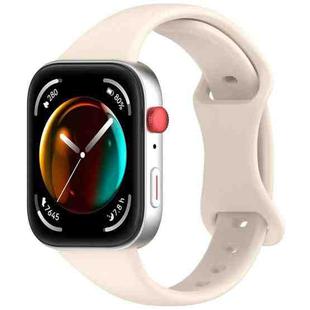 For Huawei Watch Fit 4 Slim Butterfly Buckle Silicone Watch Band(Light Apricot)