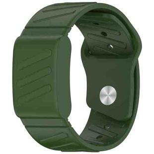 For WHOOP 4.0 Silicone Texture Watch Band(Army Green)