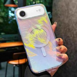 For iPhone Air Glossy Color-Plated MagSafe Shockproof Phone Case(Colored Feathers)