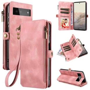 For Google Pixel 7 Fantasy Multifunctional Zipper Wallet Leather Phone Case(Pink)