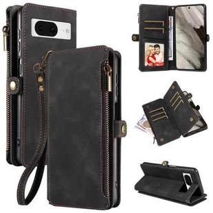 For Google Pixel 8 Fantasy Multifunctional Zipper Wallet Leather Phone Case(Black)