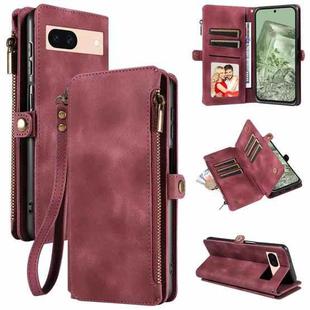 For Google Pixel 8a Fantasy Multifunctional Zipper Wallet Leather Phone Case(Purple)