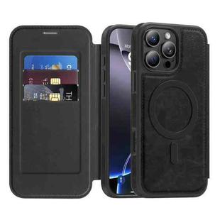 For iPhone 16 Pro Max Linton MagSafe Leather Phone Case(Black)