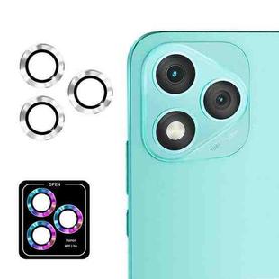For Honor 400 Lite ENKAY Hat-Prince 9H Rear Camera Lens Aluminium Alloy Tempered Glass Film(Silver)