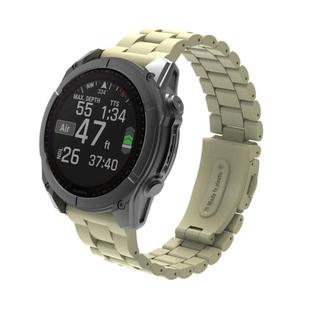 For Gamin 22mm Three Beads Plastic Quick Release Watch Band(Apricot)