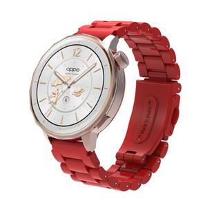 18mm Three Beads Plastic Watch Band(Red)