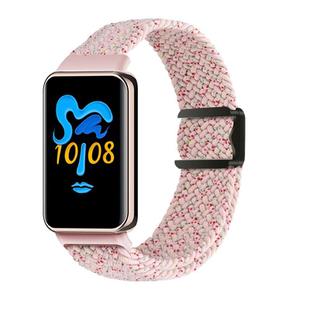 For Honor Band 9 / 10 Magnetic Buckle Nylon Braid Watch Band(Starlight Pink)