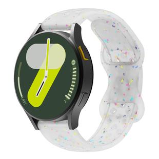 20mm Eco-Friendly Granular Colorful Dots Silicone Watch Band(Transparent)