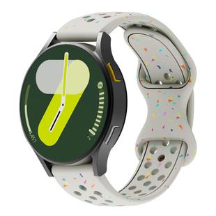 20mm Eco-Friendly Granular Colorful Dots Silicone Watch Band(Starlight)