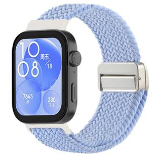 For Huawei Watch Fit 4 / Fit4 Pro / Fit3 Magnetic Buckle Loop Braid Watch Band(Fog Blue)