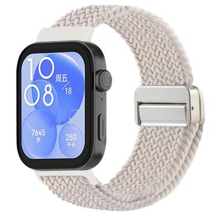 For Huawei Watch Fit 4 / Fit4 Pro / Fit3 Magnetic Buckle Loop Braid Watch Band(Starlight)