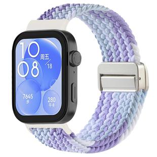 For Huawei Watch Fit 4 / Fit4 Pro / Fit3 Magnetic Buckle Loop Braid Watch Band(Violet)